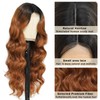 iluadme Ombre Brown Wig For Women 28 Inch Long Wavy