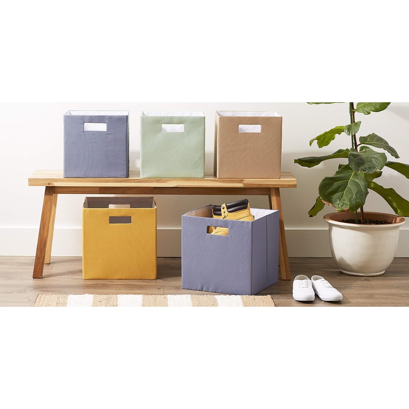 DII Collapsible Polyester Storage Cube, Solid, Lightweight and Durable, Small