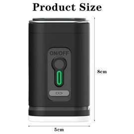 Tragbare Elektrische Luftpumpe mit LED Campinglampe, Aufladbare Luftpumpe, Mini Luftpumpe mit 5 Düsen & USB-C für Camping, Luftmatratze, Schwimmring, Schlauchboot, Vakuumbeutel