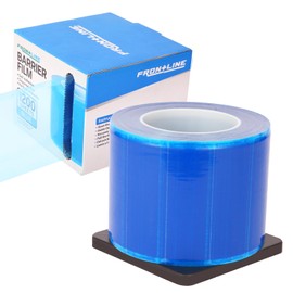 Frontline Dental Barrier Film Roll 4" x 6" Medical Grade Surface Protection Easy Peel Residue Free Tape with 1200 Perforated Sheets for Dental, Medical, Tattoo, and Beauty (Blue)