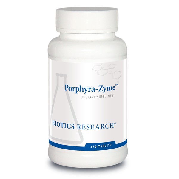 BIOTICS Research Porphyra Zyme Chlorophyll Concentrate. Heavy Metal Binding Capacity. Detoxification. 270Tabs