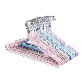 ML Paquete 10 Ganchos Ropa Tintoreria Metalicos Antiderrapantes