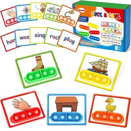 Aizweb CVC Word Game Phonics Flash Cards for Classroom Supplies with Special Education Reading Manipulative Spelling Toy Springtok:_CVCC
