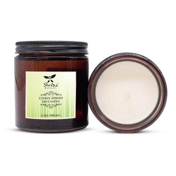 Shrida Naturals Lemongrass Scented Jar Candle- Parent (Lemongrass)