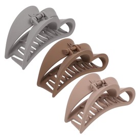 WOONEKY 3pcs Heart Claw Clips Large Frosted Love Gripper Hair Claw Clip Holder for Short Hair Non-slip