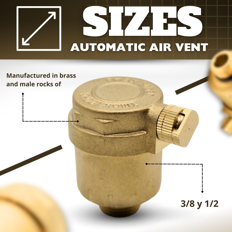 DOJA Barcelona Automatic Quick Bleeder Side Outlet 3/8 Inch Brass