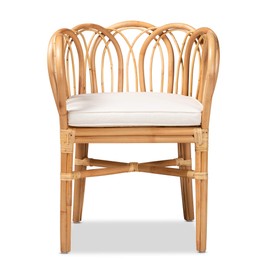 bali & pari Melody Modern and Contemporary Natural Rattan Dining Chair