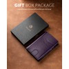 VULKIT Credit Card Holder RFID Blocking Slim Leather Wallet Anti
