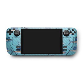 MightySkins Carbon Fiber Skin Compatible with Valve Steam Deck - Billfish Stripes | Protective, Durable Textured Carbon Fiber Finish | Easy to Apply, Remove, and Change Styles | Made in The USA