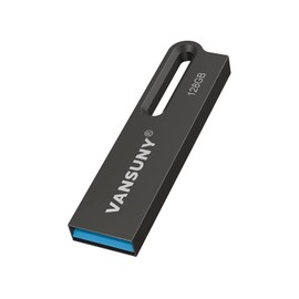 Vansuny USB Memory 128GB USB 3.2 Gen1 Max Read Speed 120MB/s High Speed Metal Waterproof USB Memory 128GB High Capacity for Windows PC (Black)