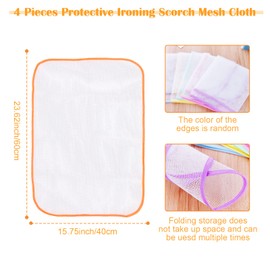 Protective Ironing Cloth Ironing Clothes Mesh Protective Ironing Scorch Mesh Ironing Protector Mesh Cloth Scorch-Saving Ironing Protector Pressing Cloth Pad for Easy Ironing Protection,60x40cm, 4Pcs