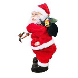 27cm Shaking Hips Santa Claus Electric Red Santa Christmas Figurine Singing Christmas Doll Music Toy Gift Christmas Decoration Ornament Figure Decorative for Home Festival Celebration Family Party
