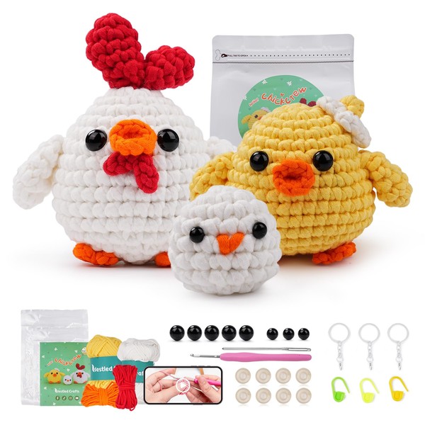 Eatbuy Crochet Kit for Beginners, Complete Crochet Kit with Step-by-Step