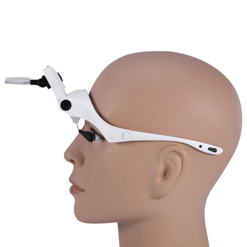 New 5 Lens Headset Magnifier With LED Lights Hand Free
