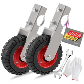 USCaster Gate Wheel 8 inch Under Mount Farm Gate Caster for Chain Link Fence Sliding Gate Casters 400lb Capacity,Heavy Duty Tube Gate Caster with Spanner(2pack)