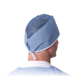 Medline NON28625Z Disposable Surgeon's Caps, Scrim, Latex Free, Blue (Pack of 100)