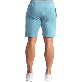 EVERWORTH Pantalones cortos de entrenamiento casuales para hombre, gimnasio, entrenamiento, fitness, culturismo, correr, trotar, pantalones cortos, Azul / Patchwork, X-Large