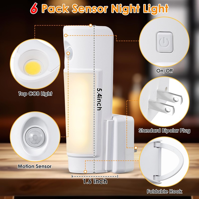 Enhon 4 in 1 LED Emergency Power Failure Night Light,