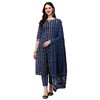 FIORRA Kurta recto de algodón para mujer con pantalón y