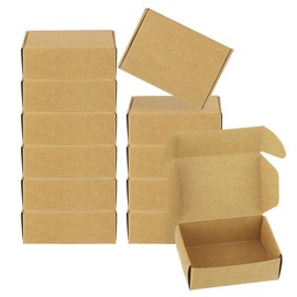 PATIKIL 3.3x2.4x1.2 Paper Soap Box, 20 Pack Homemade Soap Boxes Rectangle Presents Packaging Boxes for Birthday Christmas DIY Craft, Brown