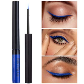 Royal Blue Matte Liquid Eyeliner - Waterproof & Long-Lasting, Highly-Pigmented Coloured Eye Liner for Makeup - Eye Makeup Tool Essential