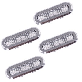 4 PCS Sink Trim Overflow Cover,Sink Overflow Ring,Oval Ring Basin Drain Cover Insert for Home,Sink,Bathroom,Kitchen(Silver)