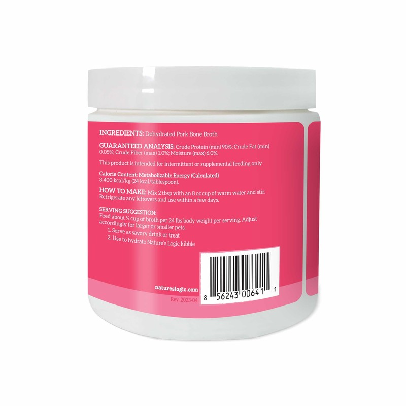 Nature's Logic Dehydrated Bone Broth Powder - 100% Natural Dog