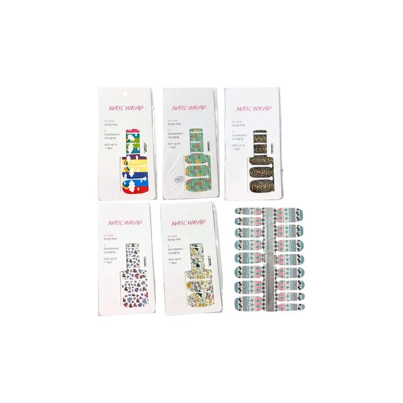 5 Plantillas Pegatinas Decorativa Uñas Diseños Nude Nail Art
