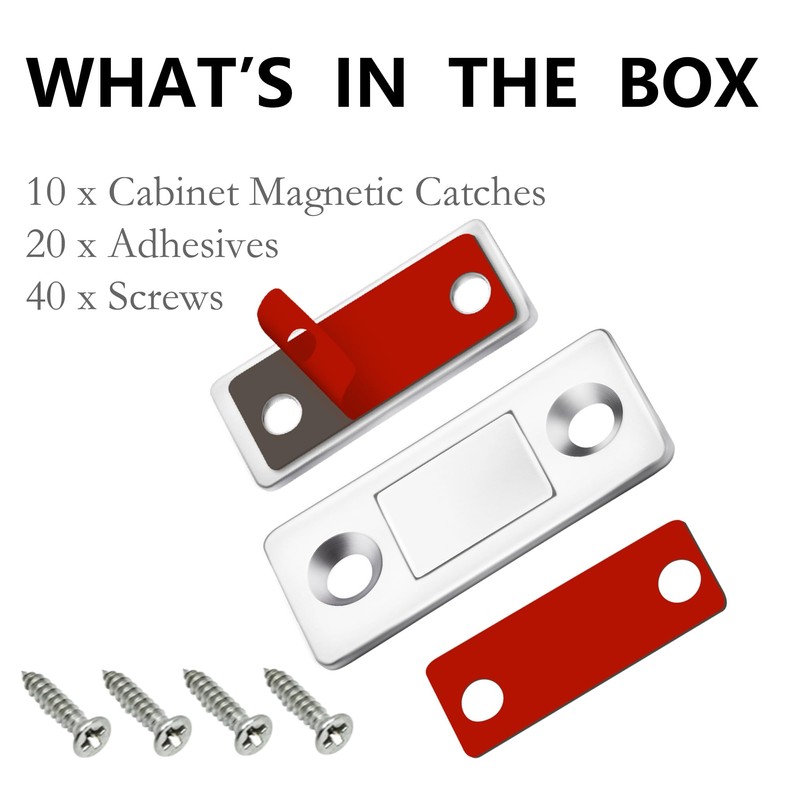 Blifula Cabinet Magnetic Catch 10Pack Ultra Thin Cabinet Door Magnetic