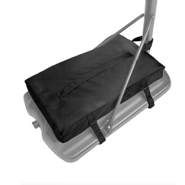 Fenghome Sandbag Organiser for Basketball Hoop Stand, 600D Waterproof Sandbag Organiser for Basketball Stand with Zips and Carabiner Black (100 x 64 x 13 cm)