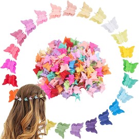 KGDUYC Hair Clips, Hair Clips Girls, Hair Accessories Girls, Butterfly Clips, Butterfly Small Clip, Children's Hair Accessories, Plastic Hair Clip, Ponytail Clip (30 Pieces in Mixed Colours)