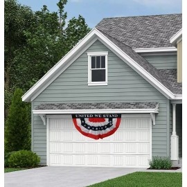 GiftWrap Etc Independence Day Bunting Fan Flag - Large 3 ft by 6 ft, United We Stand, USA