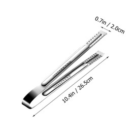 Mobestech Stainless Steel BBQ Clip Food Tong for Grilling Salad and Steak Kitchen Tool for Home Restaurant and Outdoor Cooking Versatile Clip for Bread Fruits