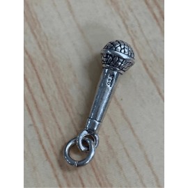 REO .925 Vintage Microphone Sterling Silver Jewelry Charm
