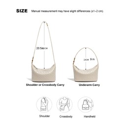 Lexiyat Woven Purse Leather Shoulder Bag for Women Hobo Bags Summer Travel Purse Women's Crossbody Handbags