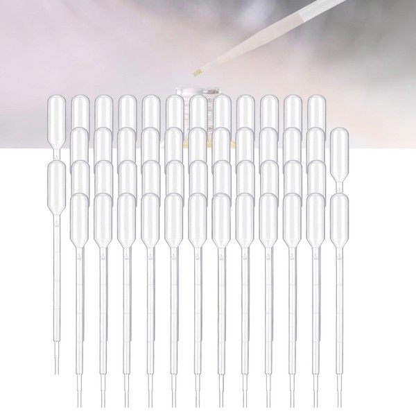100PCS 3ml Disposable Plastic Transfer Pipettes, Calibrated Dropper Suitable for