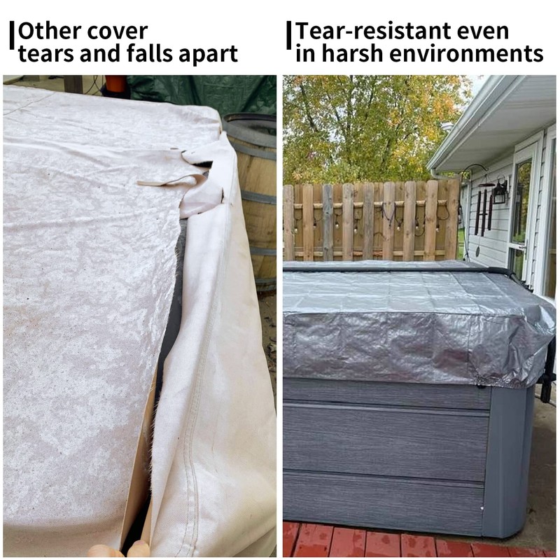 UCEDER Waterproof Hot Tub Cover 170G Polyethylene Spa Cover and
