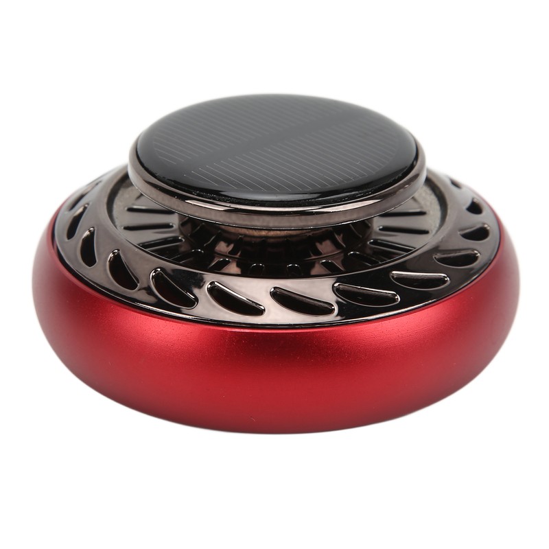 Car Air Freshener Solar Energy Rotating Aromatherapy Diffuser Interior DecorationRed