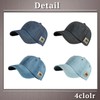 One Limitation CP416 Denim Patch, Simple, Cap, Brim, Casual, Men's,