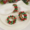 Utalek Christmas Napkin Rings Set of 6 Jingle Bell Napkin