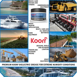KOORF Premium Dielectric Grease, 2 Oz Jar, Non-Curing Compound for Sealing, Protecting and Electrical Insulating, Dielectric Grease Automotive and for Marine and General Outdoor Applications