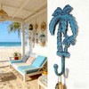 Neletao Cast Iron Hooks Outdoor Towel Hooks,Palm Tree Coat Decoration