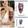 77 Sheets Flower Lion Tiger Temporary Tattoo for Women Men,