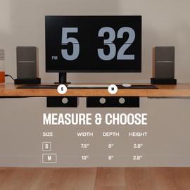 COREMINDED Under Desk Storage Shelf - Carbon Steel Under Desk Tray with Cable Management, Mountable Add-On Shelf for Table & Office Desks (13" x 8" x 2.8")