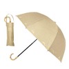 Kamio Japan Parasol, Full Light Blocking, Folding Umbrella, 2-Way Ribbon/Linen