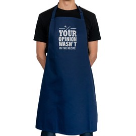 Stickerscape BBQ Apron | Barbecue Opinion Adults Apron for Men (Navy) | Gifts for Fathers Day, Birthday or Christmas | BBQ Accessories for Dad