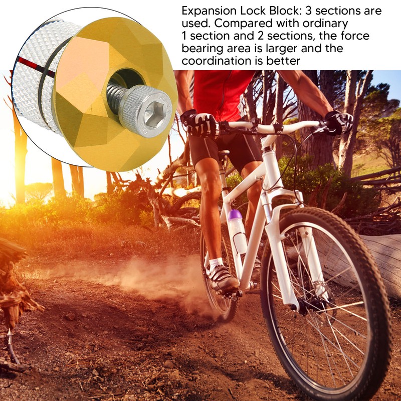 Bike Headset Expander Stem Top Cap Aluminum Alloy Compression Plug