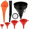 8 or 11-Piece Automotive Funnel Set – Plastic Wide-Mouth Funnels