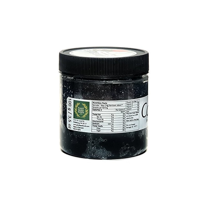 Caviart Award-winning VEGAN Caviar - Black Seaweed Flavor 3.5 oz