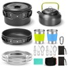 BYCRAY - Kit de Cocina Camping Portatil,16Pcs Utensilios de Cocina